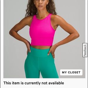 Lululemon sport bra 2 way wear